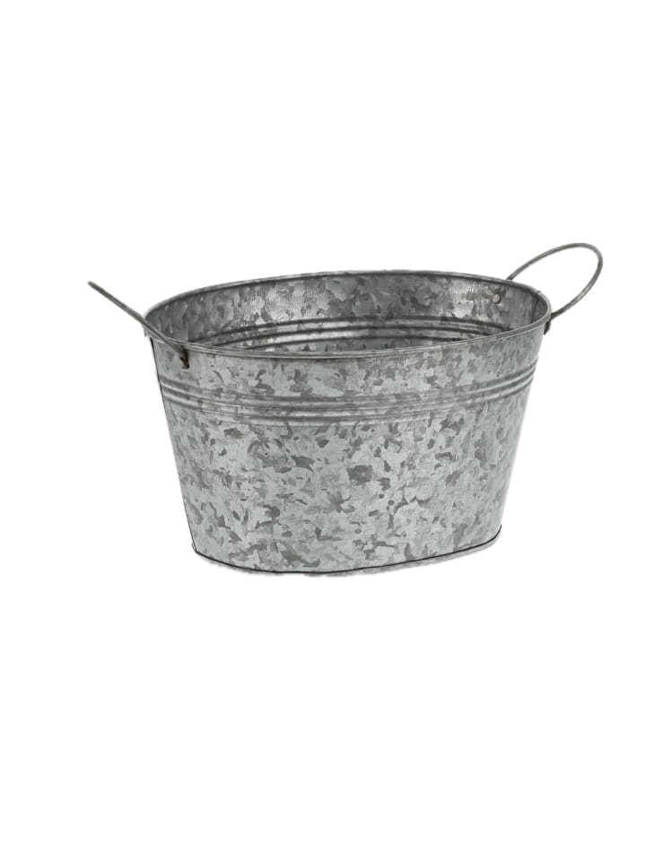 4x Zinkwanne in Silber - 4 l