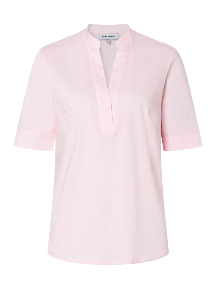 leicht taillierte Stretch-Schlupf-Halbarmbluse in sorbet rose