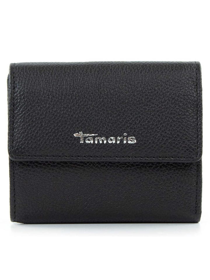 Amanda Geldbörse Leder 10 cm black