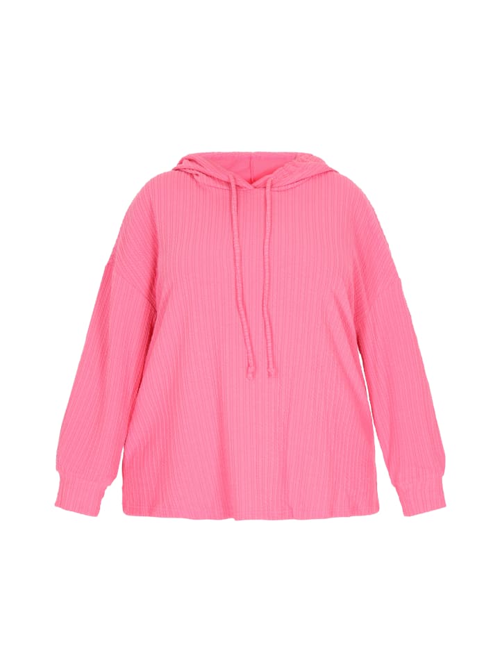Women Plus Size Hoodie in Rose Red