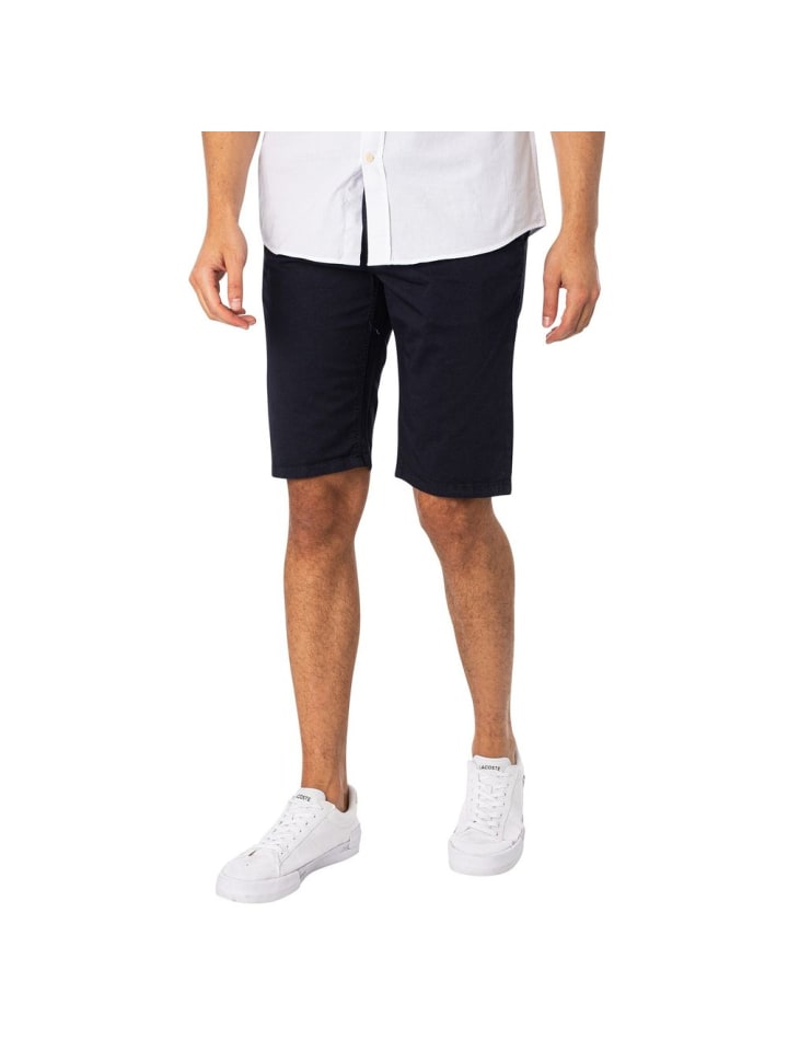 Blau Baumwolle Bermudashorts