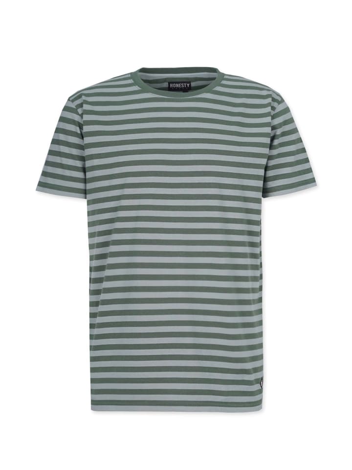 T-Shirt " Striped " in cilantro-green-chinois-green