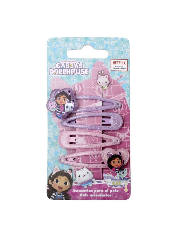 Haarspangen Set 4 bunte Clips für Kinder & Mädchen
