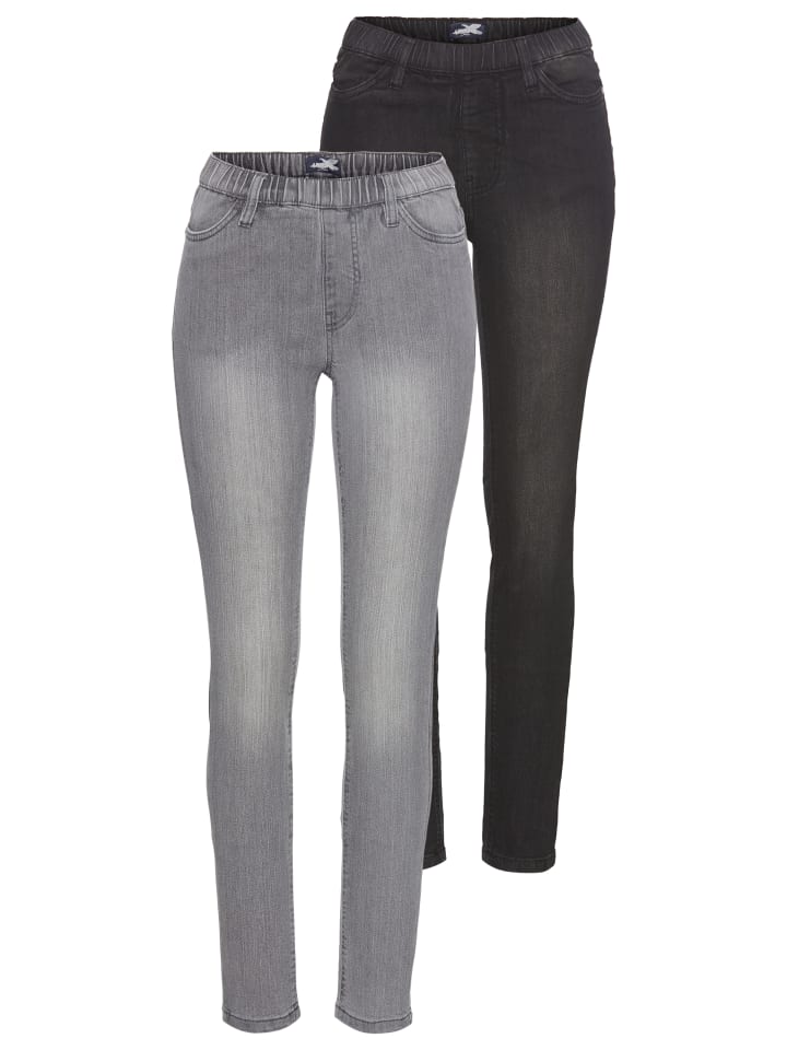 Jeansjeggings in blus/grus
