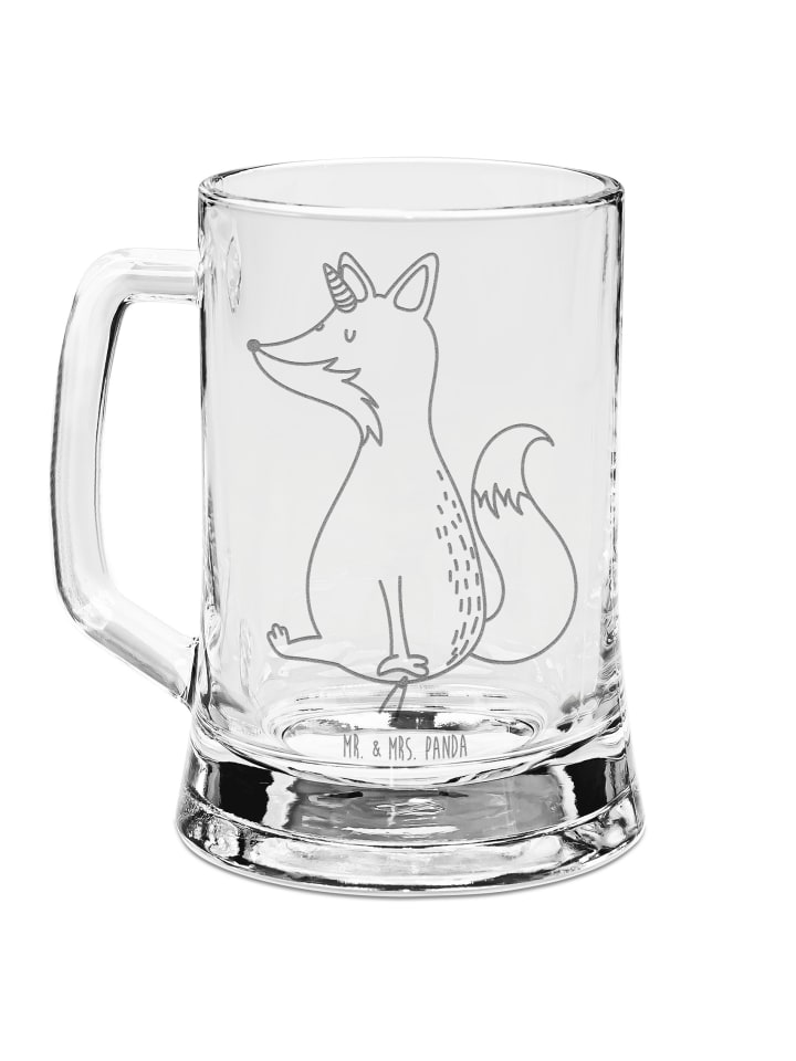 Bierkrug Einhorn Wunsch ohne Spruch in Transparent