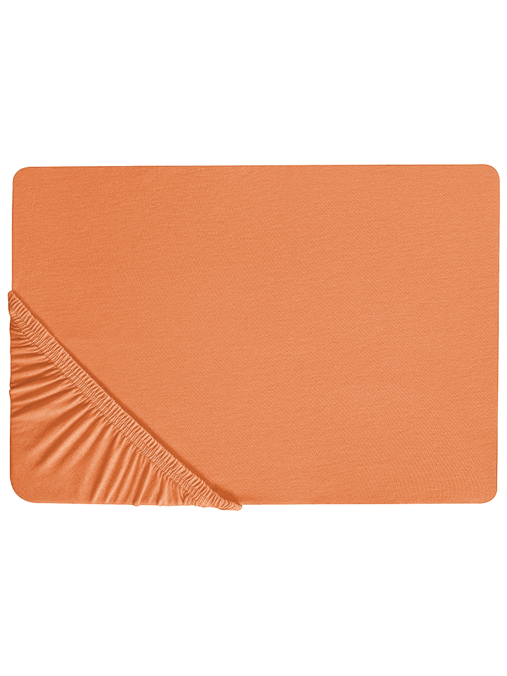 Bettlaken JANBU in Orange - (W) 160 x (H) 30 x (L) 200 cm