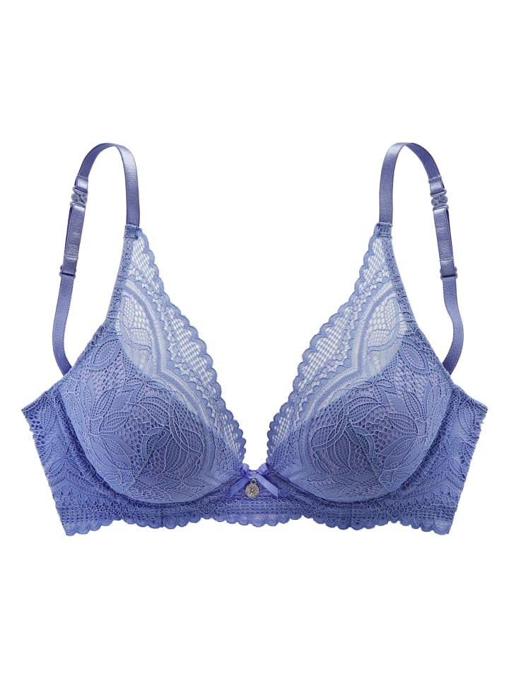 Neckholder-BH in kornblumenblau
