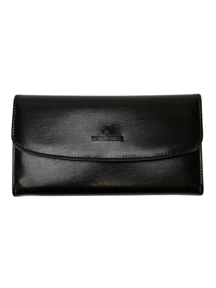 Merino Schmuckkasten Leder 20 cm schwarz