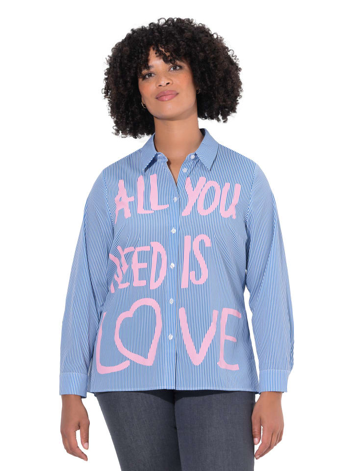 Hemdbluse in himmelblau