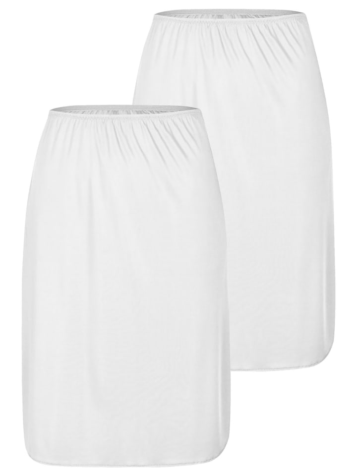 2er Pack Halbrock Länge 60 cm in Weiss Weiss