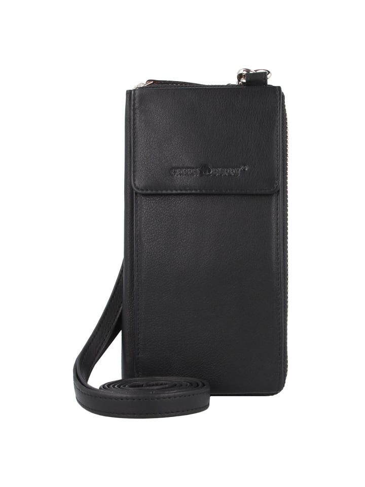 Nappa Handytasche RFID Leder 8 cm schwarz