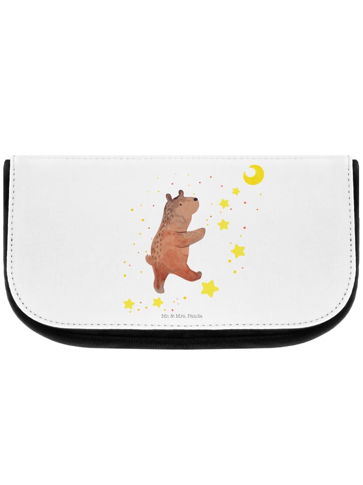 Kosmetiktasche Bär Träume ohne Spruch in Weiß