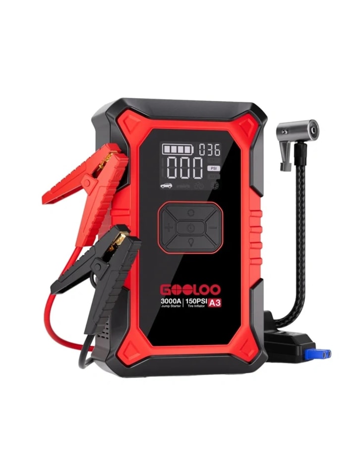 GOOLOO A3 2-in-1-Starthilfe mit Kompressor