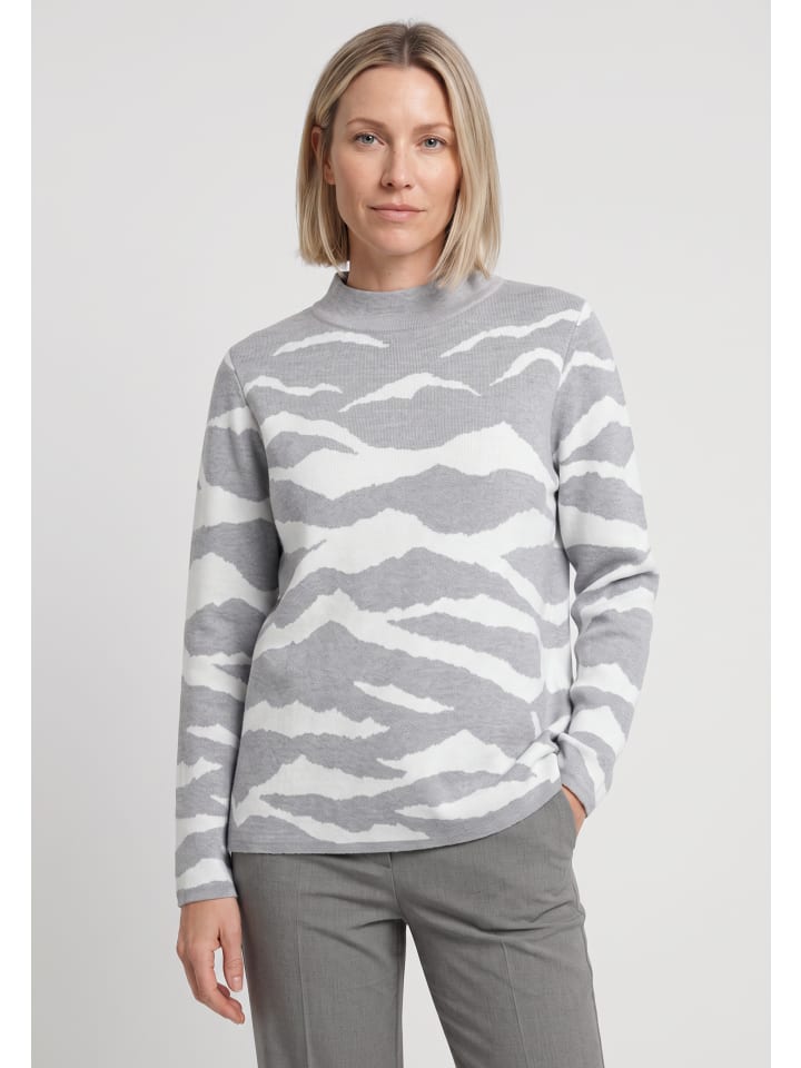Strickpullover in Pearl Grey Melange