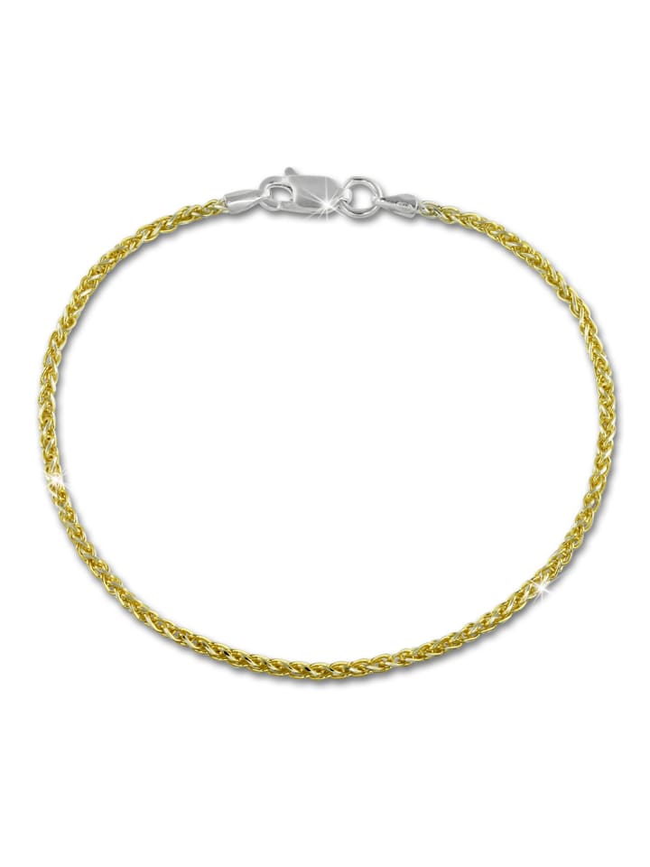 Armband Silber 925 Sterling Silber, vergoldet (Gelbgold 333) ca. 19cm