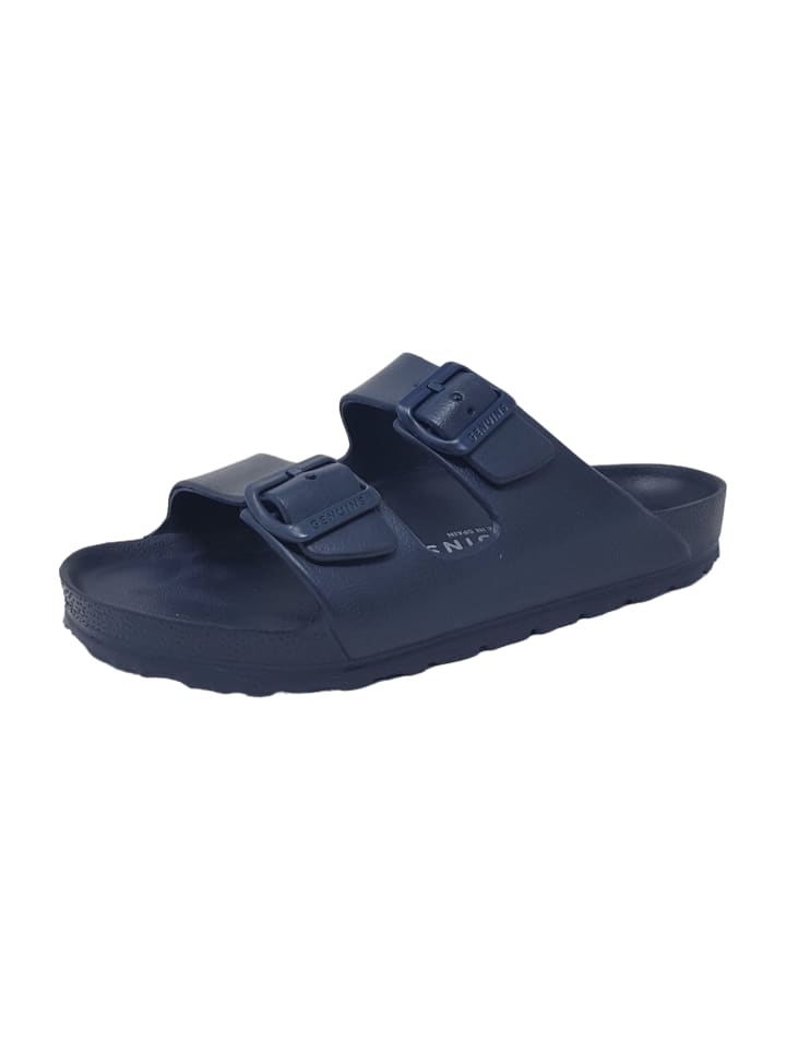 Pantoletten in Blau