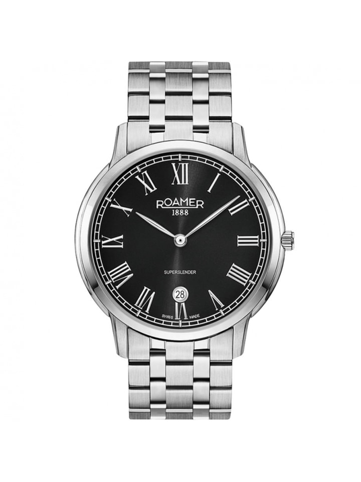 Schweizer Uhr Superslender Gents Silberfarben in silber