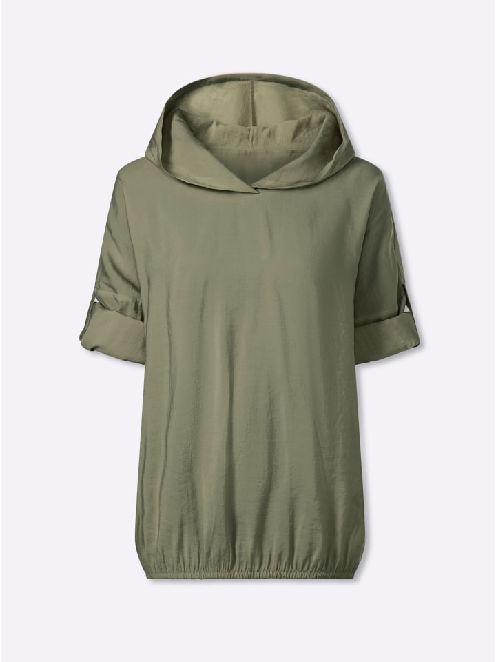Bluse in khaki