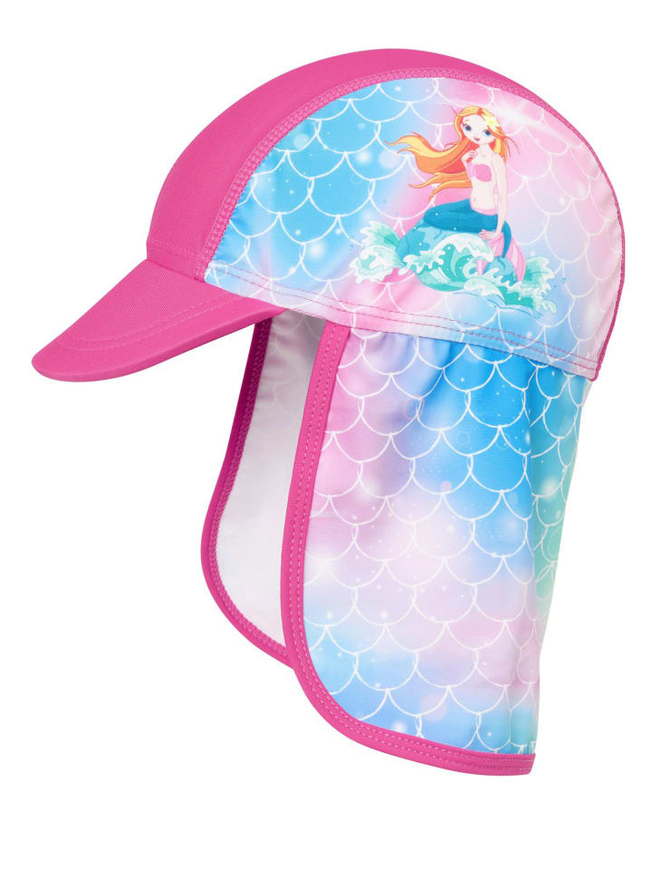 UV-Schutz Mütze Meerjungfrau in Pink