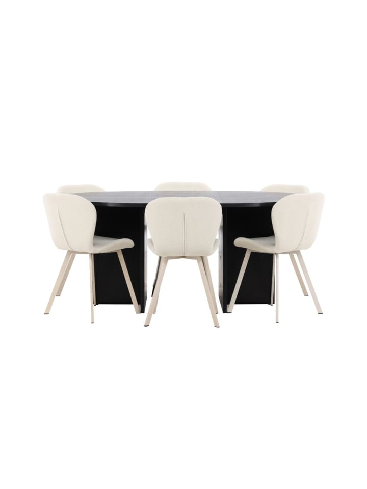 Essgruppe Strada (6-teilig) Schwarz 120 x 120 cm