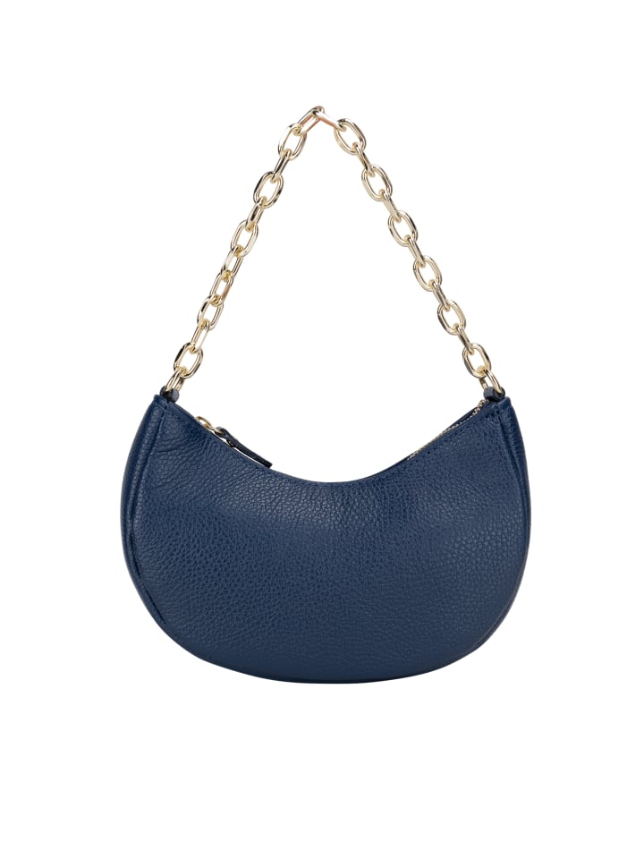 Damen Schultertasche Aus Leder in Jeans