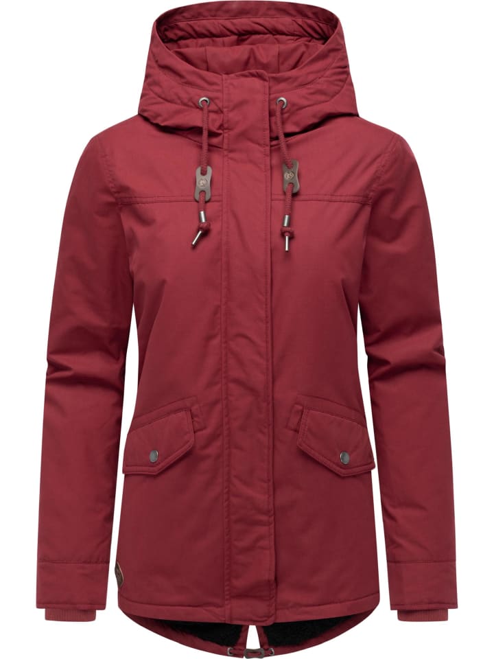 Winterjacke Parkker Warm YOUMODO in Wine Red