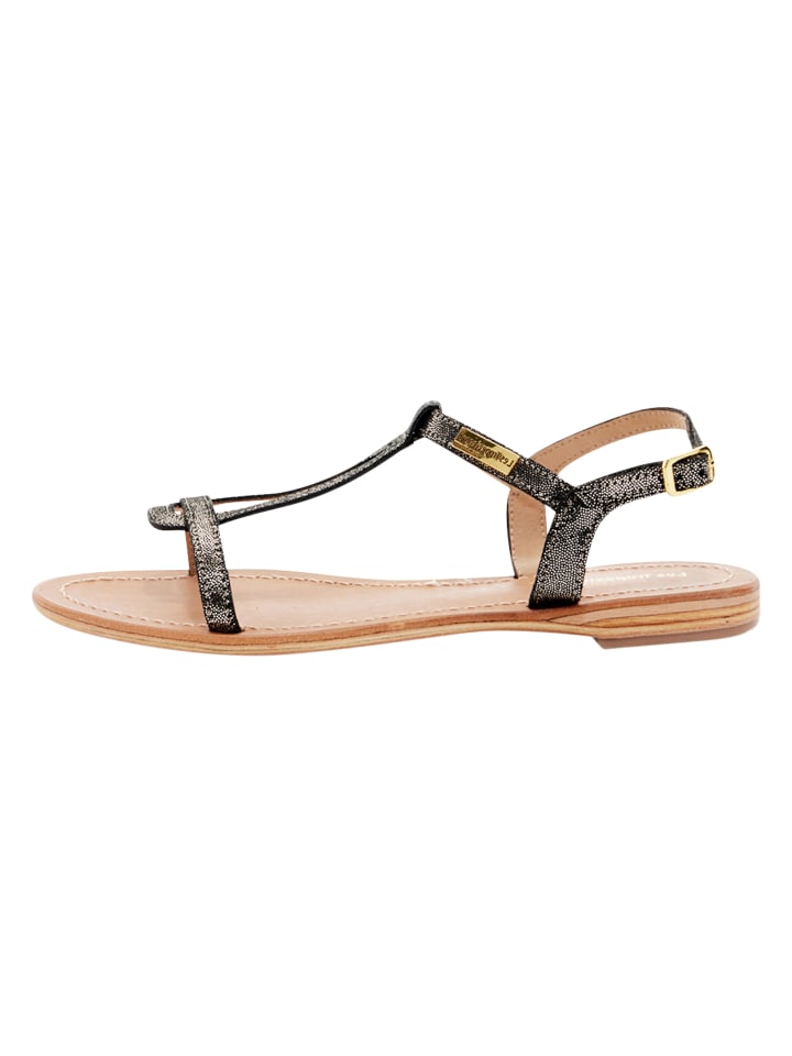 Hamat-Ledersandalen Schwarz