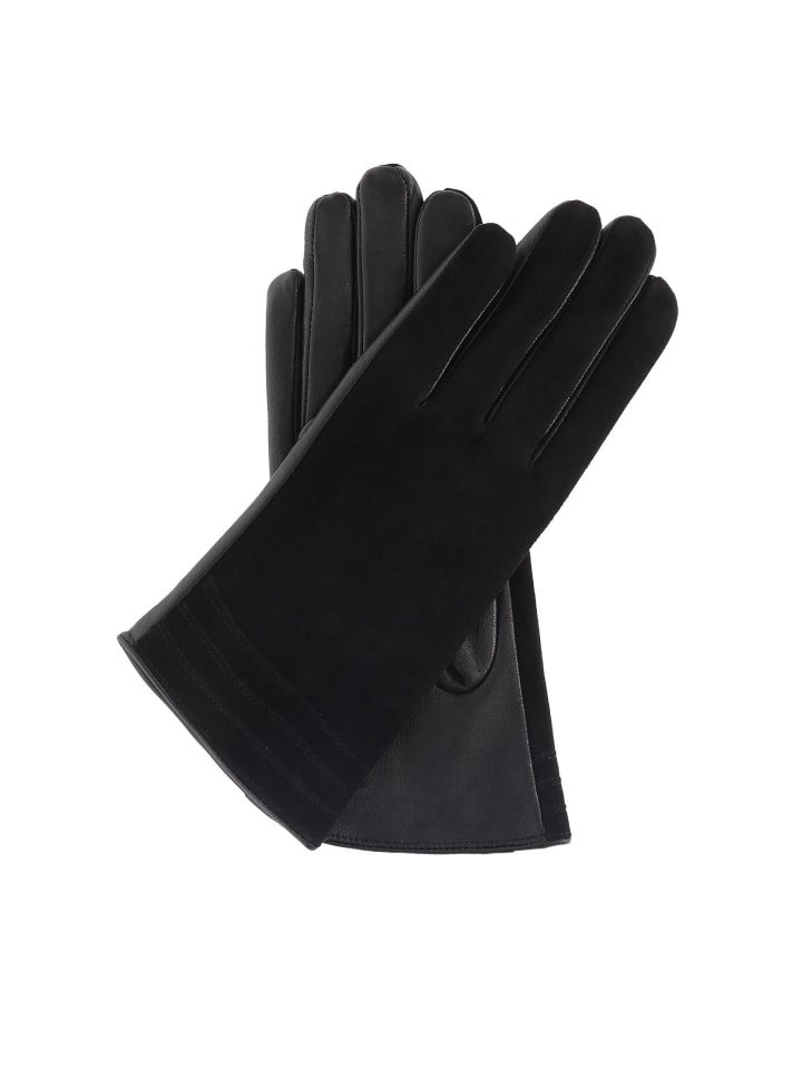 Handschuhe (Echt-Leder) in Schwarz
