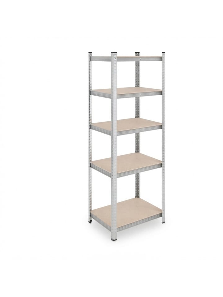 2 x Schwerlastregal in Silber - (B)60 x (H)180 x (T)45 cm