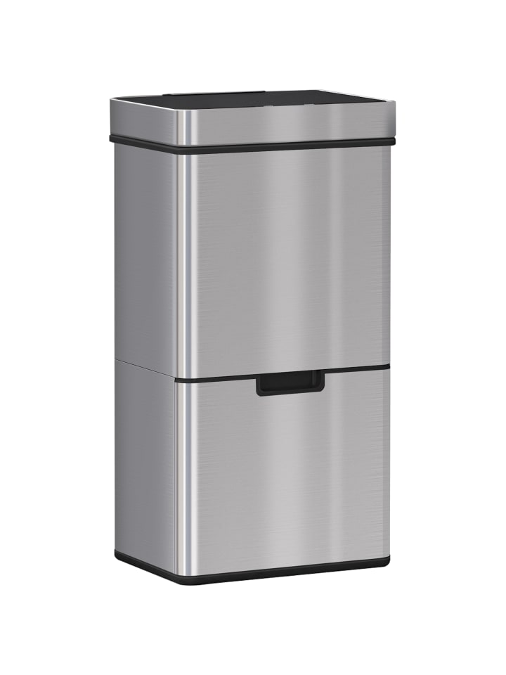 Sensor Mülleimer in Silber 42L x 30B x 81H cm