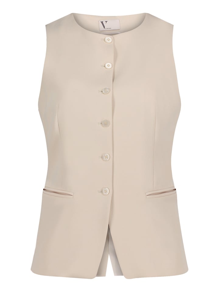 Longweste mit Knopfleiste in Champagne Sorbet