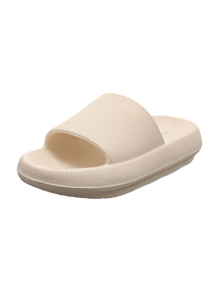 Badelatschen in Beige
