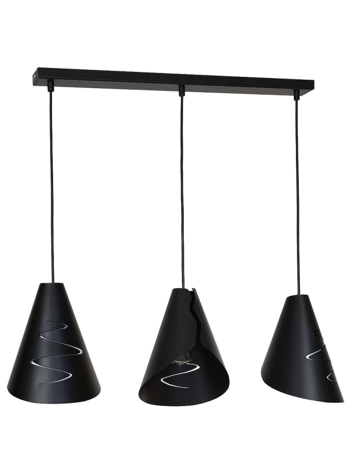 Pendelleuchte (B)21 x (L)58 x (T)45 cm in Schwarz