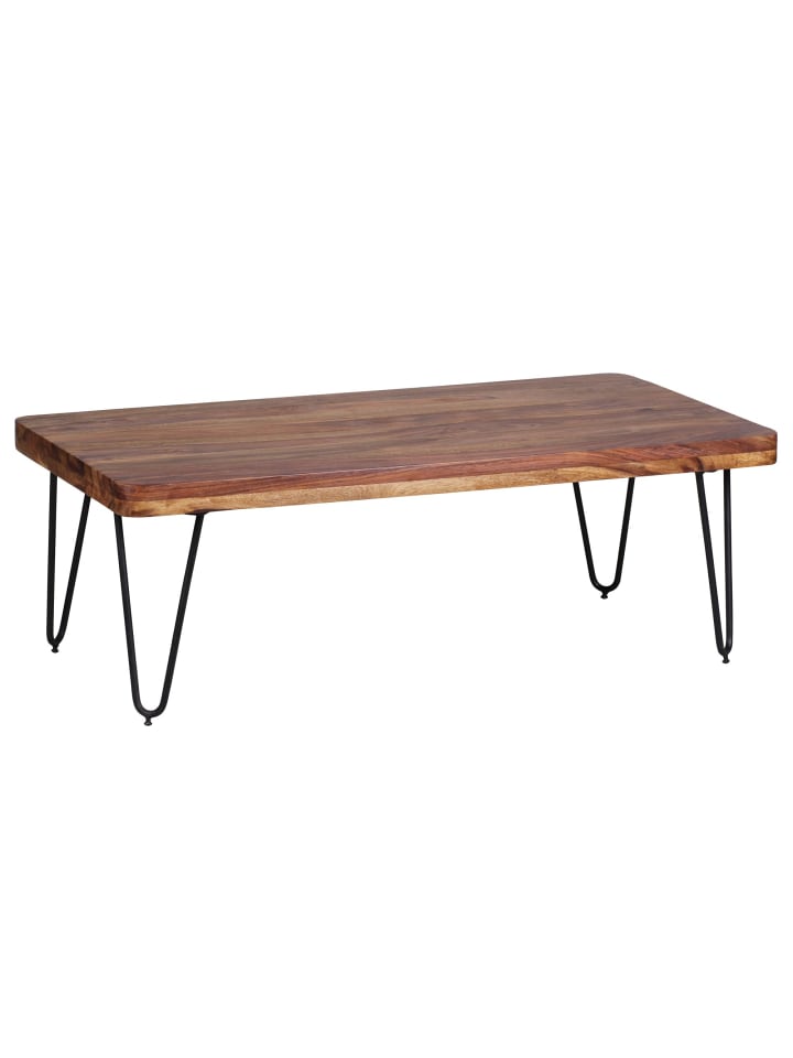 Couchtisch BAGLI Massiv-Holz 115 cm breit Wohnzimmer-Tisch in Massivholz