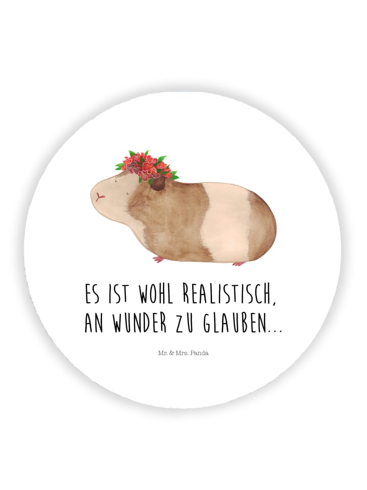 Kühlschrankmagnet Meerschweinchen Weisheit mit ... in Weiß