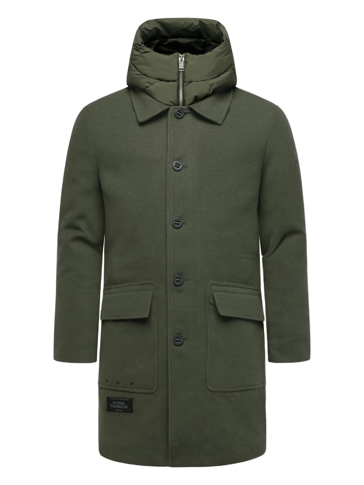 Wollmantel Thiagoo XX in Dark Olive