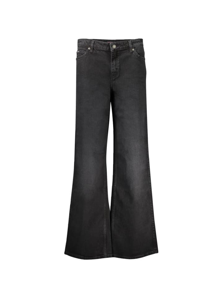 Schwarz Baumwolle Damen Jeans