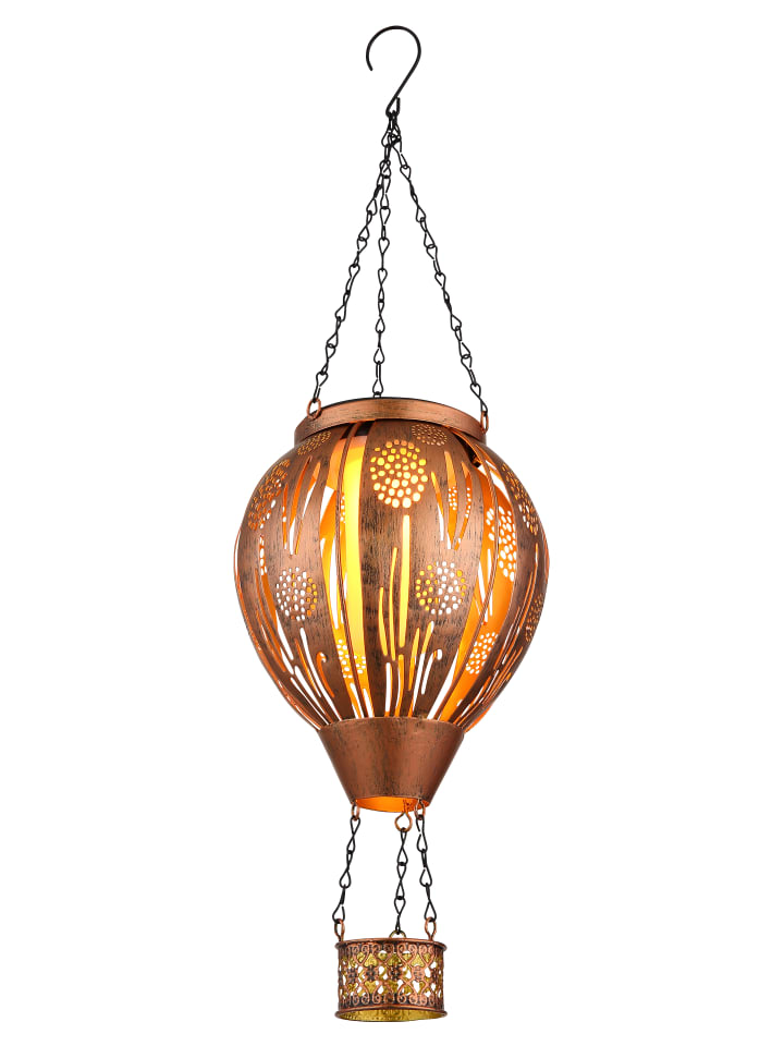 Solarleuchte "SOLARLEUCHTE METALL BRAUN, 12XLED" in brown