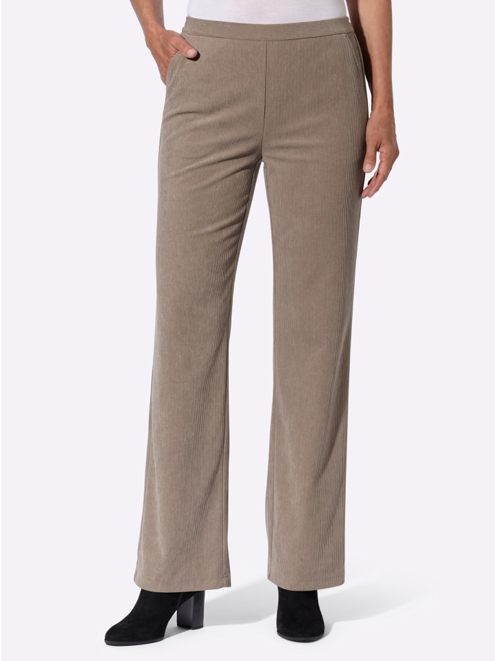 Cord-Hose in taupe