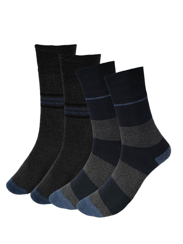 Thermo-Strumpf mit Streifen in blau