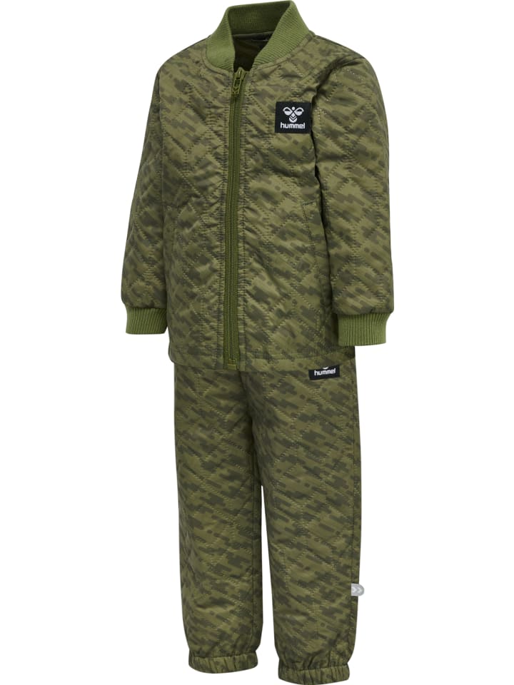 Verstellbare Taille Thermo Anzug Reflektierend Logo Hmlsobi Jungen in CAPULET OLIVE