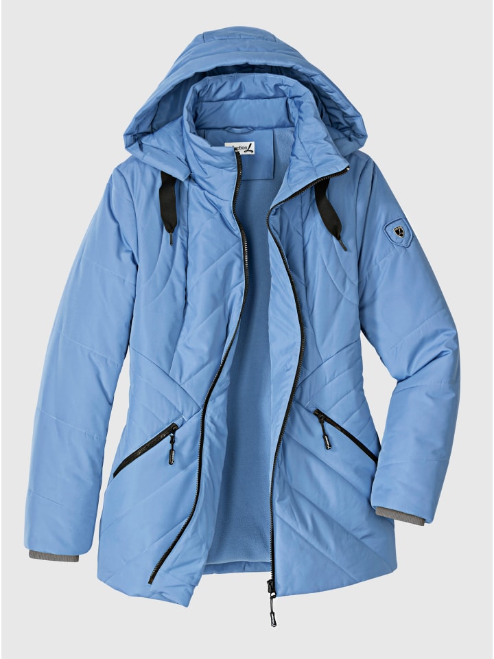 Steppjacke in mittelblau