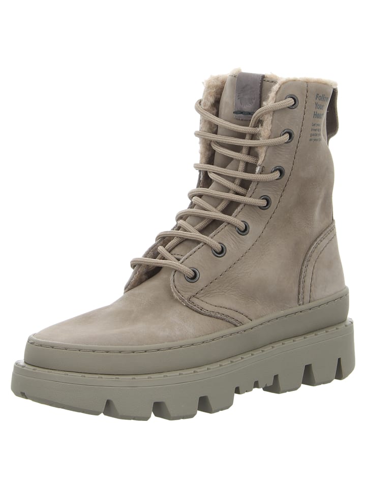 Schnürstiefelette in grau