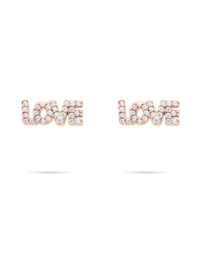 Ohrstecker Silver Love Collection in roségold