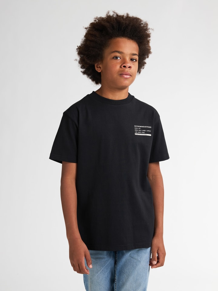 Rückenprint T-Shirt Acadia in Schwarz