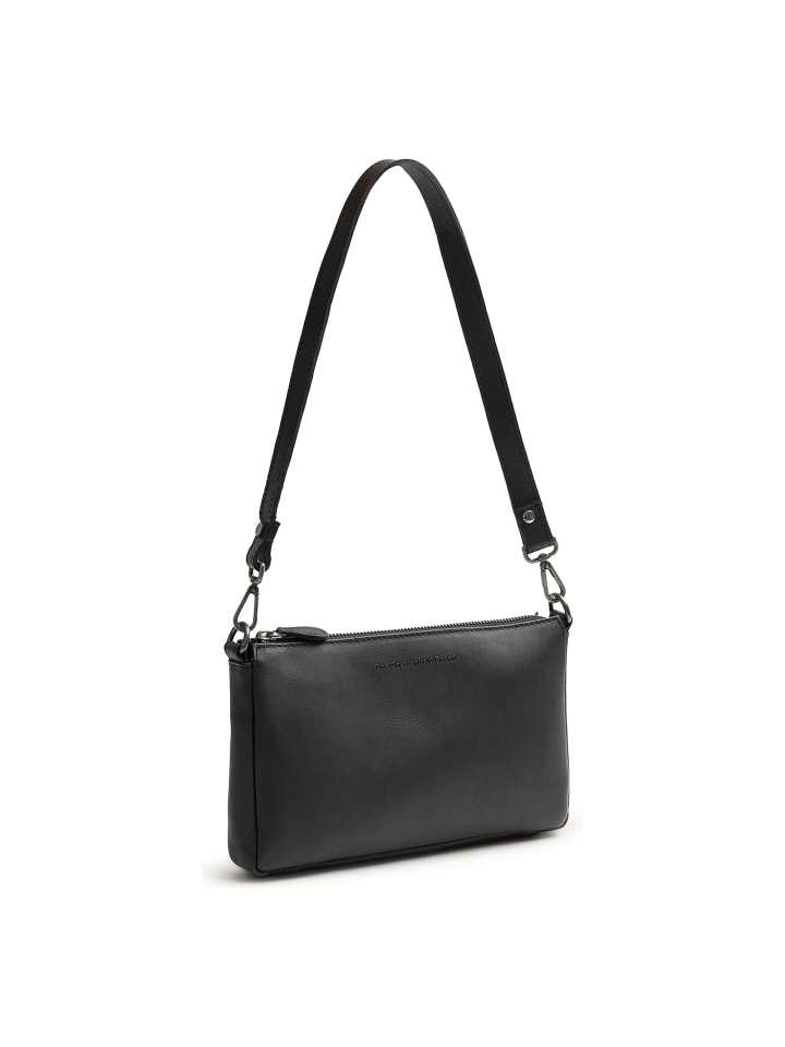 Orinoco Schultertasche Leder 24.5 cm black