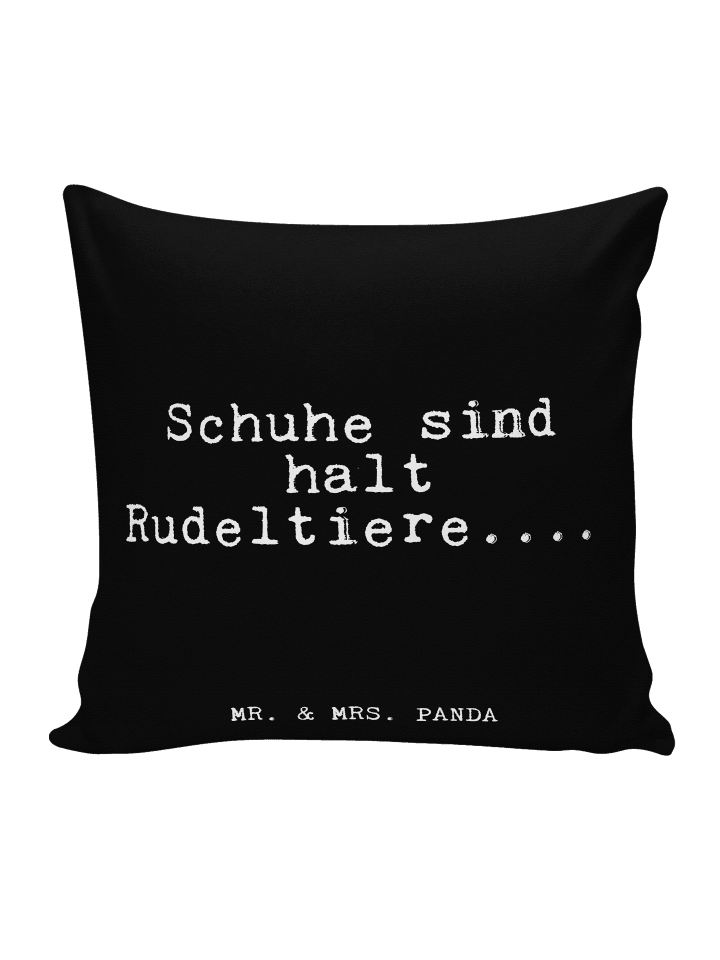 Kissen Schuhe sind halt Rudeltiere....... mit S... in Schwarz
