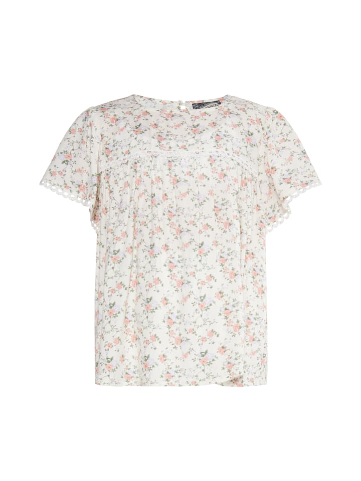 Mädchen (Kids) Bluse in Weiss Blume