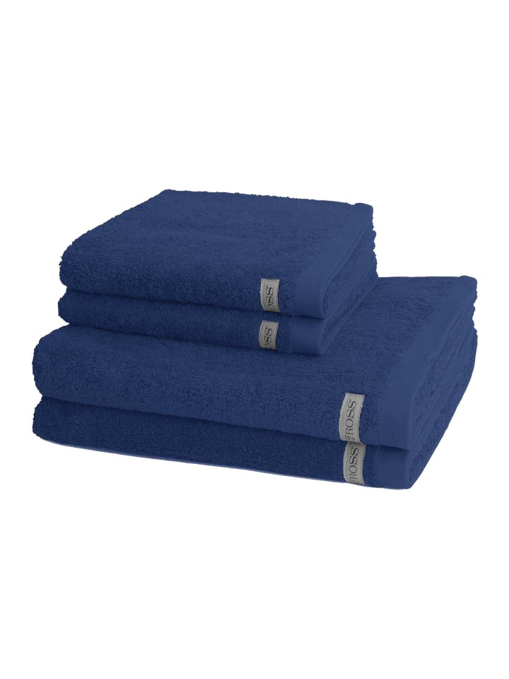 2 X Handtuch 2 X Duschtuch im Set Sinfonie in Denim