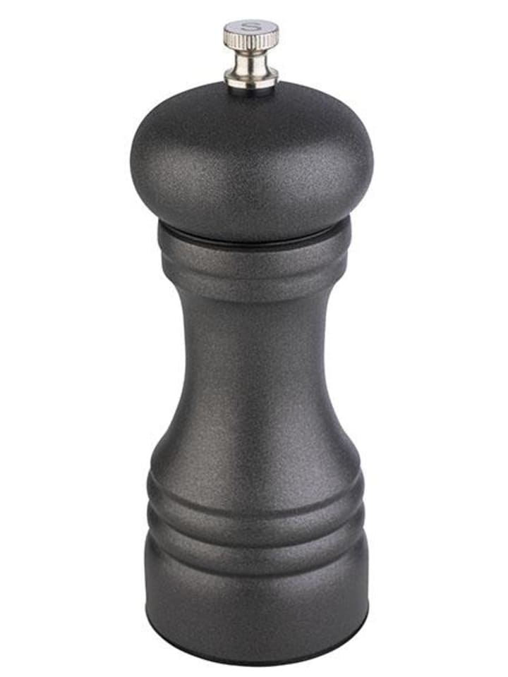 Salzmühle "GUNMETAL" in Grau Ø 6 cm, H: 15,5 cm 